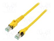 Patch cord; S/FTP; 6a; stranded; Cu; PUR; yellow; 15m; 27AWG; Cores: 8 HARTING