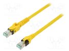 Patch cord; S/FTP; 6a; stranded; Cu; PUR; yellow; 5m; 27AWG; Cores: 8 HARTING