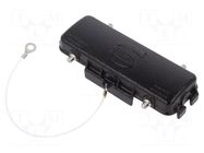 Protection cover; size 24B; Han® M; IP65; with double latch HARTING