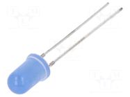 LED; 5mm; blue; 330mcd; 40°; Front: convex; 2.9÷3.6VDC; No.of term: 2 OPTOSUPPLY