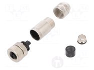 Connector: M12; plug; PIN: 5; female; straight; screw terminal WEIDMÜLLER