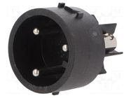 Connector: circular; male; PIN: 3; 10A; 250V; Mini Buccaneer; 1mm2 BULGIN