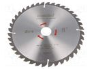 Circular saw; Ø: 216mm; Øhole: 30mm; W: 2.4mm; Teeth: 40; HW/CT METABO