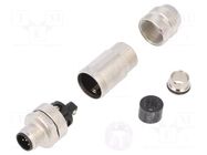 Connector: M12; plug; PIN: 5; male; straight; screw terminal; 6÷8mm WEIDMÜLLER