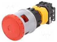 Switch: emergency stop; 30mm; Stabl.pos: 2; NC + NO; red; IP65; XN IDEC