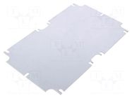 Mounting plate; steel; W: 126mm; L: 196mm; Thk: 1.5mm; Plating: zinc KRADEX