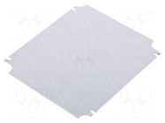 Mounting plate; steel; W: 102mm; L: 114mm; Thk: 1.5mm; Plating: zinc KRADEX