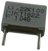 CAPACITOR POLYESTER FILM 0.22UF, 100V, 10%, RADIAL