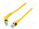Patch cord; S/FTP; 6a; stranded; Cu; PUR; yellow; 2m; 27AWG; Cores: 8 HARTING