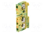 Splice terminal: rail; spring clamp; yellow-green; wemid; 6mm2 WEIDMÜLLER