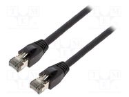 Patch cord; S/FTP; Cat 8.1; stranded; Cu; LSZH; black; 5m; 26AWG LOGILINK