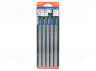 Hacksaw blade-set; tinware; 150mm; SANDWICH METAL; 5pcs. METABO