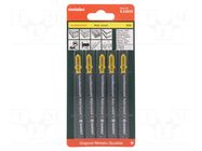 Hacksaw blade-set; wood,chipboard; 74mm; FAST WOOD; 5pcs. METABO