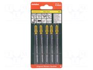 Hacksaw blade-set; wood,chipboard; 74mm; FAST WOOD; 5pcs. METABO