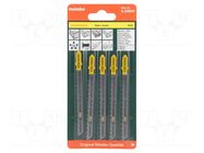 Hacksaw blade-set; wood,chipboard; 74mm; CLEAN WOOD; 5pcs. METABO