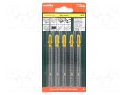 Hacksaw blade-set; wood,chipboard; 74mm; CLEAN WOOD; 5pcs. METABO
