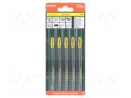 Hacksaw blade-set; wood,chipboard; 91mm; CLEAN WOOD; 5pcs. METABO