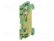 Splice terminal: rail; spring clamp; yellow-green; wemid; 1.5mm2 WEIDMÜLLER