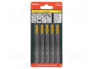 Hacksaw blade-set; wood,chipboard; 74mm; CLEAN WOOD; 5pcs. METABO