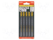 Hacksaw blade-set; wood,chipboard; 104mm; PRECISION WOOD; 5pcs. METABO