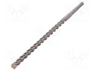 Drill bit; for concrete; Ø: 12mm; L: 260mm; metal; cemented carbide METABO