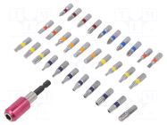Kit: screwdriver bits; bag; Overall len: 25mm; 32pcs. METABO