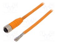 Connection lead; M12; PIN: 4; straight; 10m; plug; 240VAC; 4A; IP67 LUMBERG AUTOMATION