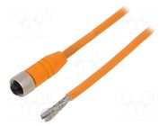 Cable: for sensors/automation; M12; PIN: 4; straight; 10m; plug LUMBERG AUTOMATION