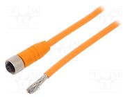 Connection lead; M12; PIN: 5; straight; 2m; plug; 60VAC; 4A; -25÷80°C LUMBERG AUTOMATION