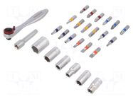 Tools set: screwdriver bits; HEX 1/4"; 26pcs. METABO