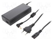 Power supply: switching; 20VDC; 4.74A; Out: 5,5/2,5; 90W; desktop QOLTEC