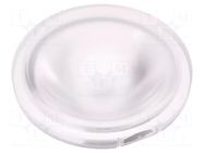 LED lens; round; plexiglass PMMA; transparent; 13÷20°; H: 16.4mm LEDIL