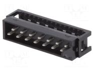 Connector: Micro-MaTch; plug; male; PIN: 14; IDC; for ribbon cable TE Connectivity
