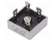 Bridge rectifier: single-phase; Urmax: 100V; If: 15A; Ifsm: 300A YANGJIE TECHNOLOGY