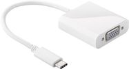 USB-C™ VGA Aadapter, White, white, 0.2 m - USB-C™ male > VGA female (15-pin)