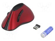 Optical mouse; red; USB; wireless; No.of butt: 5 LOGILINK