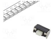 Microswitch TACT; SPST; Pos: 2; 0.02A/15VDC; SMT; none; 1.6N; 1.6mm PANASONIC