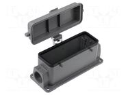 Enclosure for connectors: HDC; size 24B; Han® B; IP65; with cover HARTING