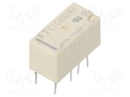 Relay: electromagnetic; DPDT; Ucoil: 24VDC; 2A; 0.3A/125VAC; THT FUJITSU