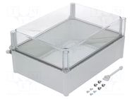 Enclosure: multipurpose; X: 278mm; Y: 378mm; Z: 180mm; with hinges FIBOX