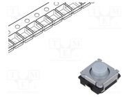 Microswitch TACT; SPST; Pos: 2; 0.02A/15VDC; SMT; none; 3.5N; 4mm PANASONIC