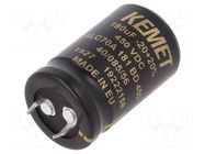 Capacitor: electrolytic; SNAP-IN; 180uF; 450VDC; Ø25x40mm; ±20% KEMET