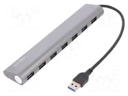 Hub USB; USB A socket x7,USB A plug; USB 3.0; PnP; 5Gbps LOGILINK