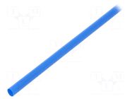 Heat shrink sleeve; thin walled; 3: 1; 6mm; L: 1m; blue; GTI 3000 3M