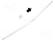Fiber for LED; Ø: 3mm; L: 150mm; round; Front: flat MENTOR