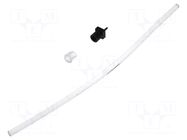 Fiber for LED; Ø: 3mm; L: 150mm; round; Front: flat MENTOR