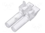 Fiber for LED; Ø2mm; No.of mod: 2; round; Front: convex MENTOR