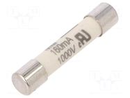 Fuse: fuse; 160mA; 1kVAC; ultra rapid; ceramic,cylindrical; brass ESKA