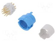 Connector: M23; contact insert; PIN: 12; male; soldering; for cable HUMMEL