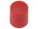 Knob: slider; red; Ø8.2x8.9mm; Width shaft 4mm,width shaft 6,3mm CLIFF
